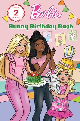 Paperback Barbie Bunny Birthday Bash book by Mattel featuring colorful cover with Barbie and bunny characters.