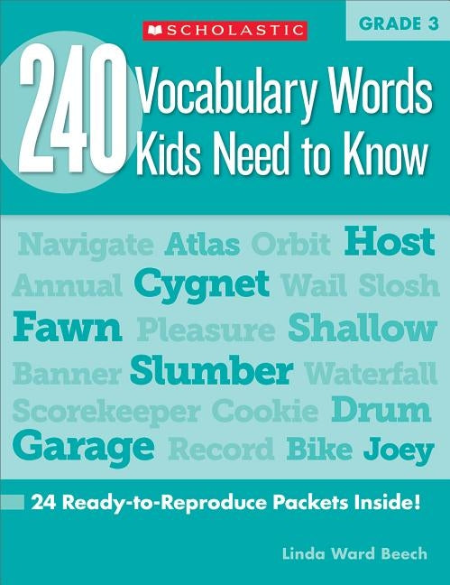 240 Vocabulary Words Kids Need to Know: Grade 3 Paperback Scholastic Teaching Resources