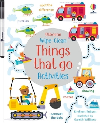 Wipe-Clean Things That Go Activities Paperback Usborne Books