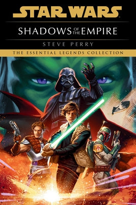 Paperback copy of Shadows of the Empire: Star Wars Legends book by Random House Worlds, featuring cover art with star wars imagery.