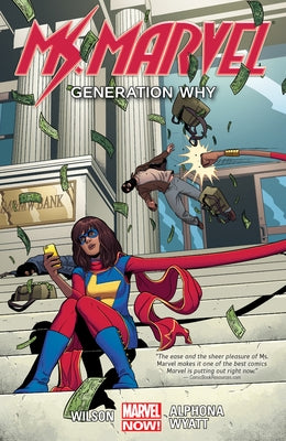 Paperback of Ms. Marvel Vol. 2: Generation Why from Marvel Universe, featuring colorful comic book cover art.