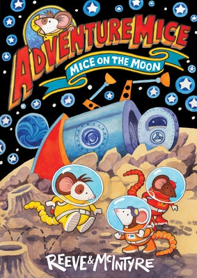 Paperback copy of "Mice on the Moon" by Kane/Miller Book Publishers featuring colorful illustrations of mice on a lunar landscape.
