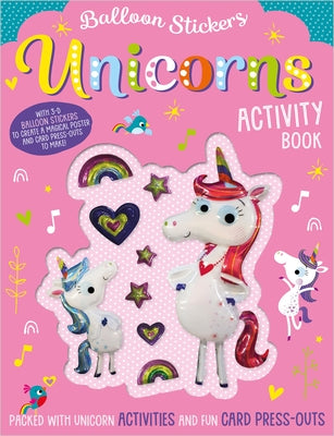 Make Believe Ideas unicorns activity book, paperback with colorful unicorn illustrations and engaging puzzles for kids.