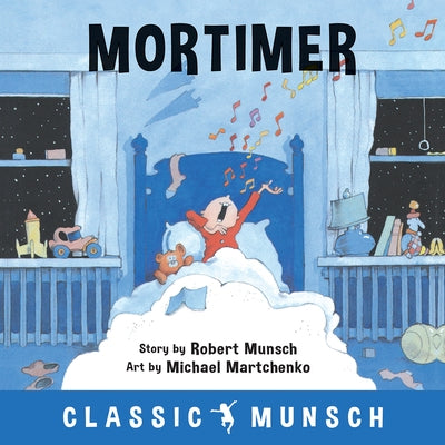 Paperback of "Mortimer" by Annick Press, showing the book cover with colorful illustrations and title text.