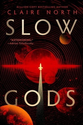 Paperback of Slow Gods by Orbit featuring a dark, atmospheric cover with abstract art and mystical imagery.