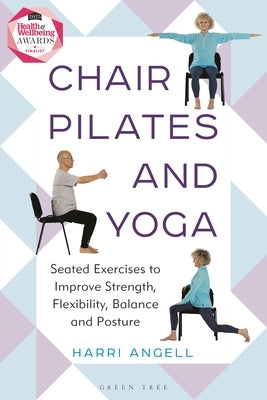 Green Tree Pilates and Yoga paperback book showing seated exercises to improve strength, flexibility, balance, and posture.