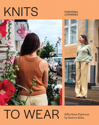 Paperback book titled "Knits to Wear" by Kutova Kika, featuring knitting patterns on the cover.