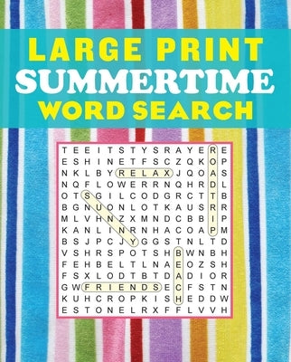 Large print Summertime Word Search puzzle book by Thunder Bay Press, featuring bright cover and easy-to-read layout