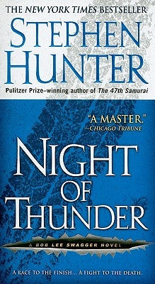 Mass market paperbound book titled "Night of Thunder" by Pocket Star, featuring a dark, stormy cover image.