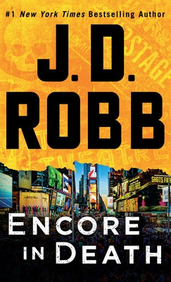 Large print paperback of "Encore in Death" by J.D. Robb, featuring a cover with dark and mysterious artwork.