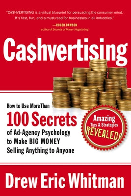 Paperback of Cashvertising book by Career Press, showing the cover with bold title and colorful design elements.