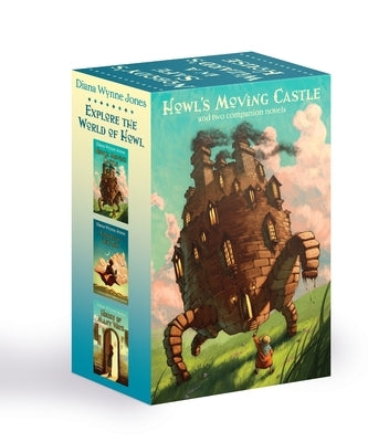 Paperback boxed set of "World of Howl" by Greenwillow Books featuring covers of Howl's Moving Castle, Castle in the Air, and House of Many Ways.