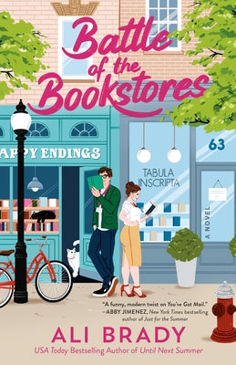 Paperback book titled "Battle of the Bookstores" by Penguin Publishing Group with a colorful cover design.