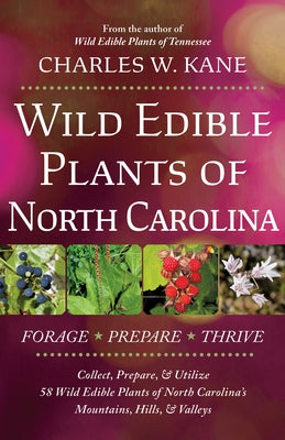 Paperback book titled "Wild Edible Plants of North Carolina" by Lincoln Town Press, featuring illustrations of native edible plants.