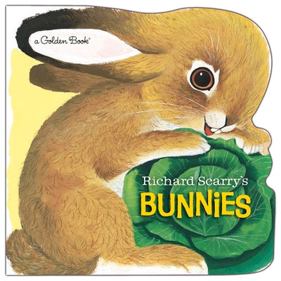 Golden Books Richard Scarry's Bunnies board book for babies and toddlers, featuring colorful illustrations of adorable bunny characters.