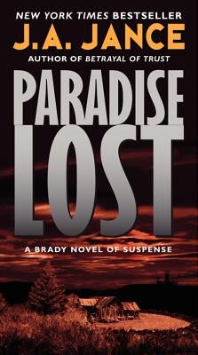 Mass market paperback of "Paradise Lost: A Brady Novel of Suspense" by Harper, showing the book cover with dark and mysterious artwork.