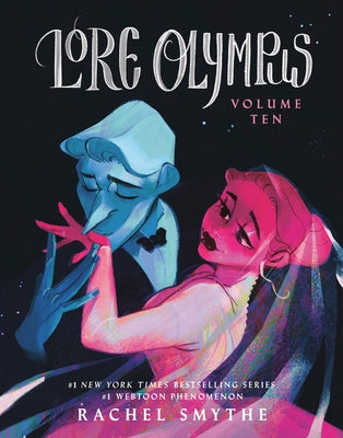 Paperback of Lore Olympus: Volume Ten by Inklore featuring colorful cover art with mythological characters.