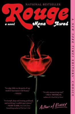 Paperback copy of the novel "Rouge" by Marysue Rucci Books featuring a colorful cover design.