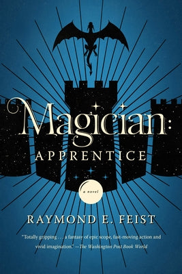 Paperback of "Magician: Apprentice" by Del Rey Books, featuring the book cover with fantasy artwork.