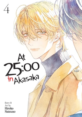Paperback manga titled "At 25:00 in Akasaka Vol. 4" by Seven Seas, showing the cover with colorful artwork and Japanese text.