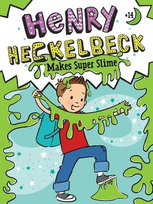 Paperback book titled "Henry Heckelbeck Makes Super Slime" by Little Simon, featuring colorful cover art with slime and fun characters.