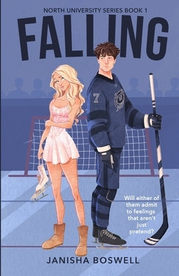 Paperback of Falling: A Fake Dating College Romance by Self Publishing, featuring the book cover with title and design elements.