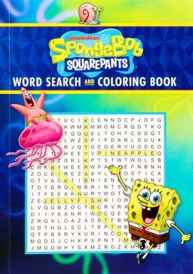 Paperback Spongebob Squarepants word search and coloring book by Thunder Bay Press, featuring Spongebob and underwater scenes.