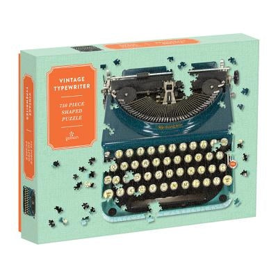 Vintage Typewriter 750 Piece Shaped Puzzle Board Games Galison