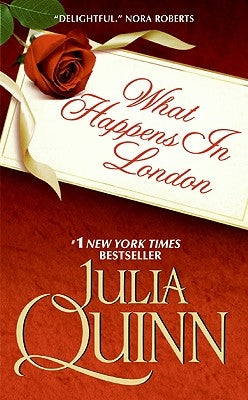 Mass market paperback of "What Happens in London" by Avon Books, featuring a colorful cover illustration.