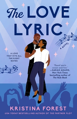Paperback copy of The Love Lyric novel by Berkley Books featuring a colorful cover with artistic typography and floral design.