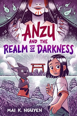 Paperback graphic novel titled "Anzu and the Realm of Darkness" by Viking Books for Young Readers, featuring colorful cover art.