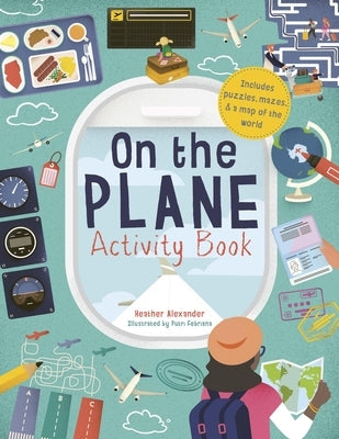 Ivy Kids On the Plane activity book cover featuring puzzles, mazes, dot-to-dots, and drawing activities in a colorful paperback.