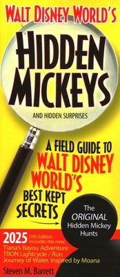 Paperback book titled "Walt Disney World's Hidden Mickeys and Surprises" by Smbbooks, featuring cover art with Disney-themed illustrations.