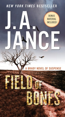 Mass market paperback of "Field of Bones" by William Morrow & Company, featuring a suspenseful novel cover with dark imagery.