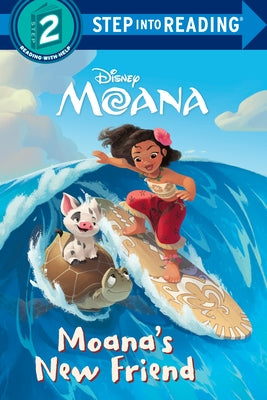 Paperback of Disney Moana's New Friend by Random House Disney featuring colorful cover art with Moana and her new friend characters.