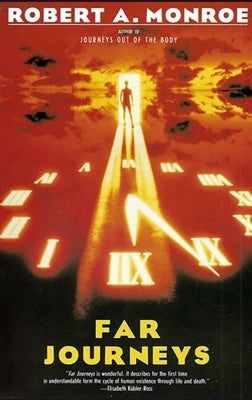 Paperback copy of Far Journeys by Harmony, featuring a cover with abstract artwork and the title in bold text.
