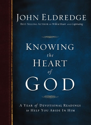 Paperback book titled "Knowing the Heart of God," devotional readings to help abide in Him, by Thomas Nelson.