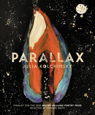 Paperback book titled "Parallax" published by University of Arkansas Press, with a plain cover design.