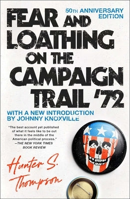 Paperback of "Fear and Loathing on the Campaign Trail '72" by Simon & Schuster, featuring the book cover with bold typography.