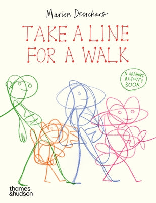 Paperback book titled "Take a Line for a Walk" by Thames & Hudson, showing the front cover with colorful line art.
