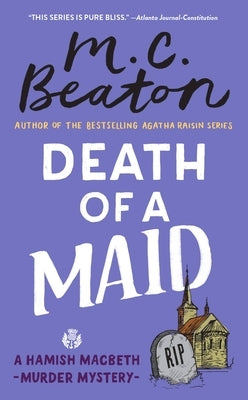 Cover of "Death of a Maid" mass market paperback by Grand Central Publishing, featuring dark, atmospheric artwork.
