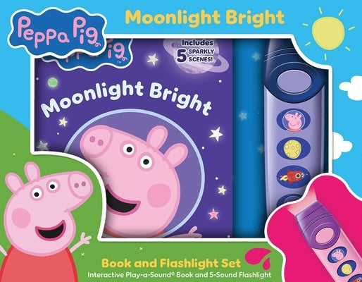 Peppa Pig: Moonlight Bright Book and 5-Sound Flashlight Set [With Flashlight and Battery] Board Book Pi Kids
