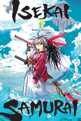 Paperback of Isekai Samurai Vol. 1 manga by Yen Press, featuring cover art with samurai character and vibrant colors.
