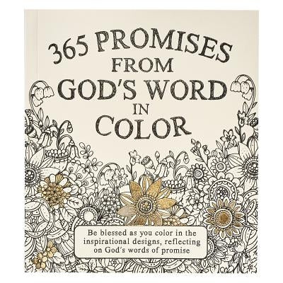 Paperback "365 Promises God's Word in Color" Bible by Christian Art Gifts Inc with vibrant, colorful pages and inspiring scripture.