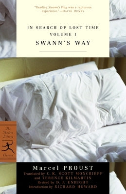 Paperback copy of Swann's Way by Modern Library featuring a cover with classic literary artwork.