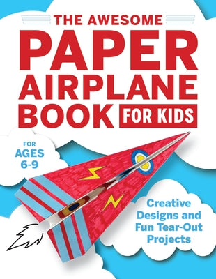 Paperback book titled "The Awesome Paper Airplane Book for Kids" by Callisto Kids, featuring colorful paper airplane designs and projects.