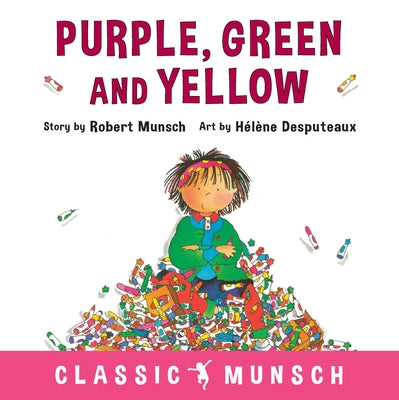Purple, green, and yellow paperback book by Annick Press featuring colorful cover art.
