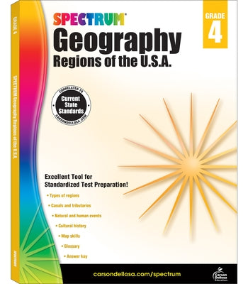 Spectrum Geography, Grade 4: Regions of the U.S.A. Volume 94 Paperback Spectrum
