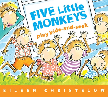 Clarion Books Five Little Monkeys Play Hide and Seek board book with colorful monkey illustrations for young children