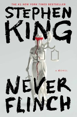 Paperback of Never Flinch by Scribner Book Company with a cover featuring bold typography and a striking design.